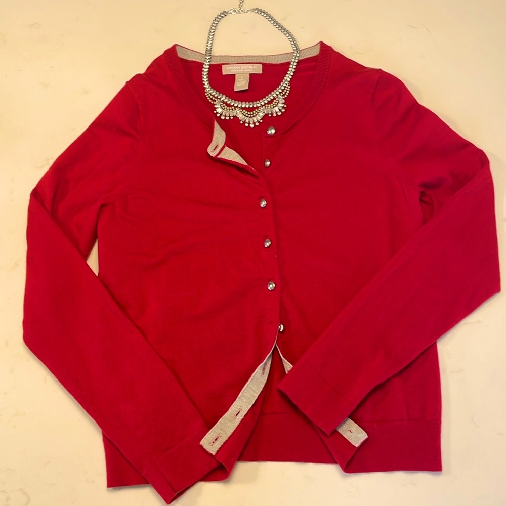 Banana Republic cardigan with silver buttons